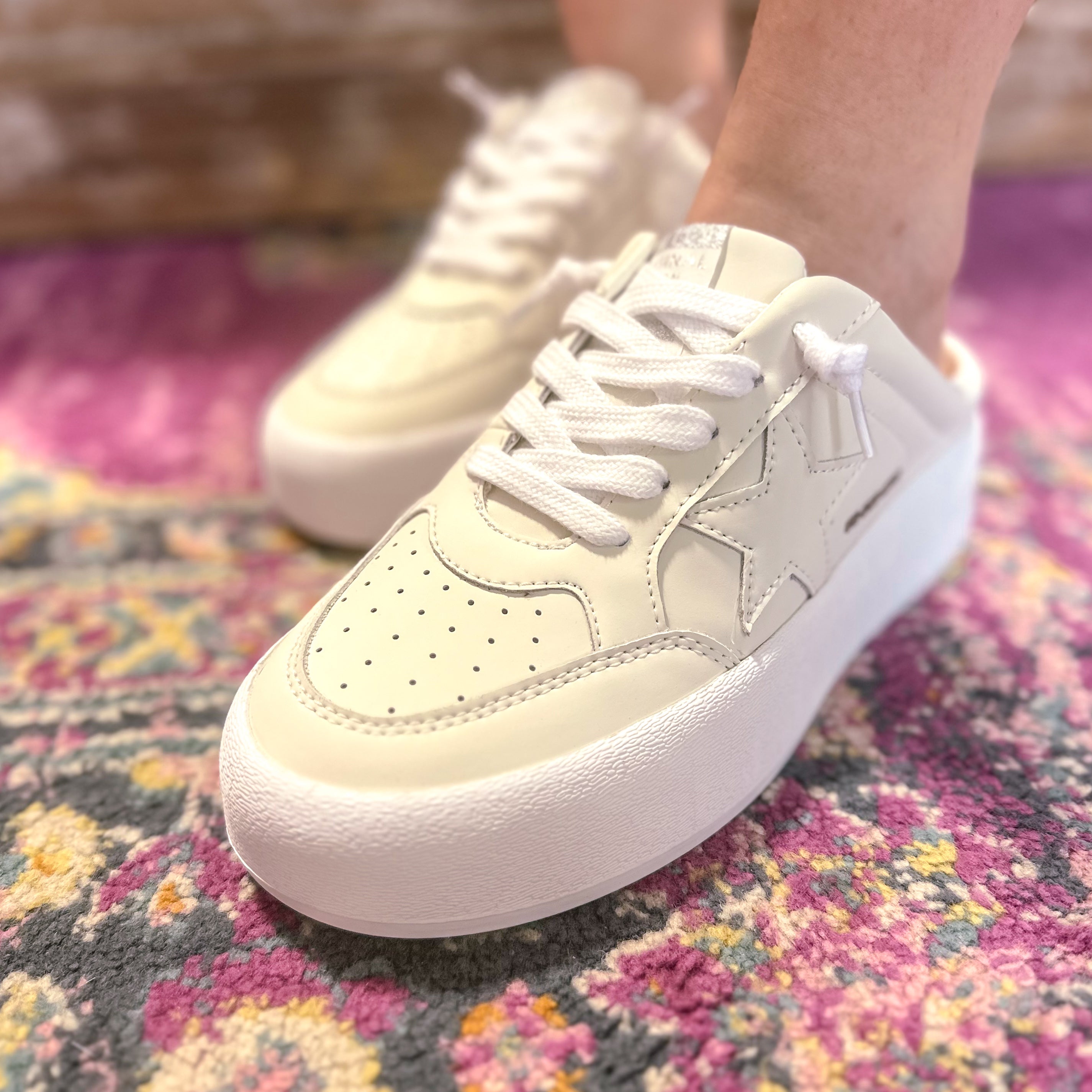 Val All White Vintage Havana Sneaker - Main Image