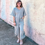 The Easy French Terry V-neck Jumpsuit