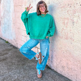 The Chilly Day Sweater - Kelly Green