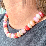 Ingrid Beaded Necklace - Pink Berry