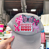 Pink and Howdy Let's Get Rowdy Trucker Hat