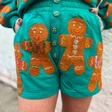 Queen of Sparkles: Gingerbread Man Shorts