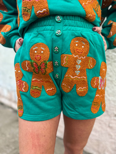 Queen of Sparkles: Gingerbread Man Shorts