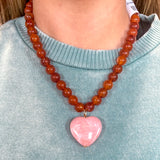 Pink Sugar Heart Necklace