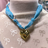 Skyline Heart Bandana Necklace