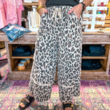 Mushroom Leopard Mineral Washed Pants