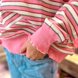 Sugar Stripe Pink Sweater