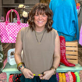 The Cool Girl Cutoff - Faded Brown