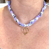 The Violet Love Braided Bandana Necklace