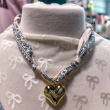 Midnight Heart Bandana Necklace