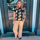 Orange and White Checkered Pants