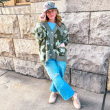 Camo Crush Oversized Cardigan