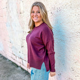 Soft Threads Sweater - Dark Cherry