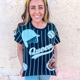 Queen of Sparkles: Black and White Batter Up Tee