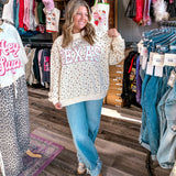 Texas Bloom Mock Neck Sweatshirt