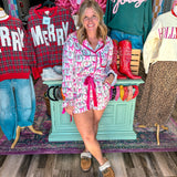 Santa's Bow Satin Pajamas