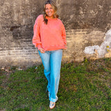 Cozy Season Cropped Sweater - Coral