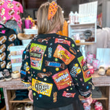 Queen Of Sparkles: Black Queen Of Candy Sweatshirt