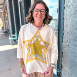 Cream Star Top