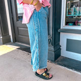 Light Denim Wide Leg Pants