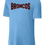 Texas Broncos Tshirt - Baby Blue