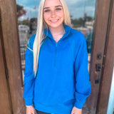 All The Better 3 Quarter Zip Sweater - Royal Blue