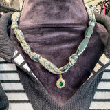Midnight Meadow Satin Necklace