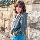 The Cozy Quarter Zip - Ash Black