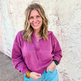 The Cozy Quarter Zip - Wine