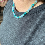 Isabel Beaded Necklace - Blue