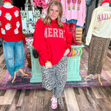 Merry Mock Neck Sweatshirt - Red