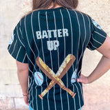 Queen of Sparkles: Black and White Batter Up Tee