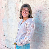 Taupe Blossom Cardigan