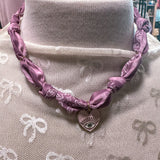 Violet Heart Bandana Necklace