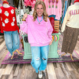 Overlap Fleece Pullover  - Mauve