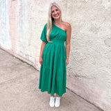 Happiest Here One Shoulder Maxi Dress