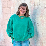 The Chilly Day Sweater - Kelly Green