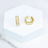 Crystal Huggie Hoop Earrings