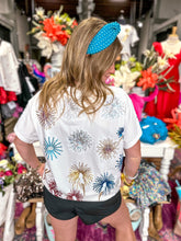 Load image into Gallery viewer, Queen of Sparkles: White USA Popping Champagne Tee