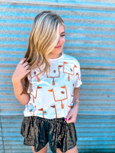 Queen of Sparkles: Orange Field Goal Tee
