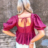 Maroon Baby Top