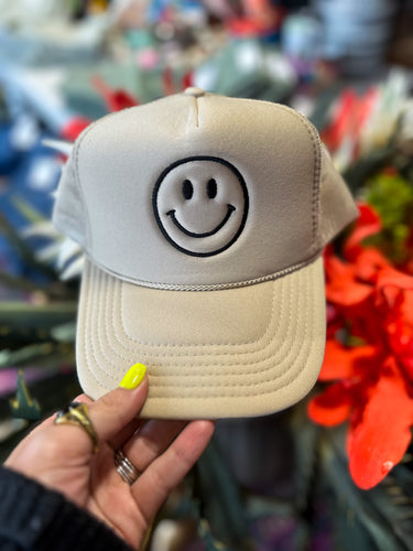 Smiley Khaki Hat