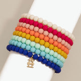 The Right Place Small Beaded Stretch Bracelet