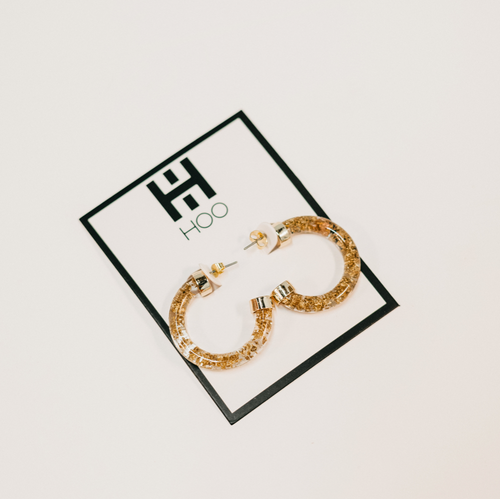 Gold Foil Mini Hoo Hoops