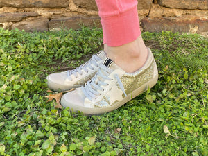 Paula Sneakers - Gold Glitter